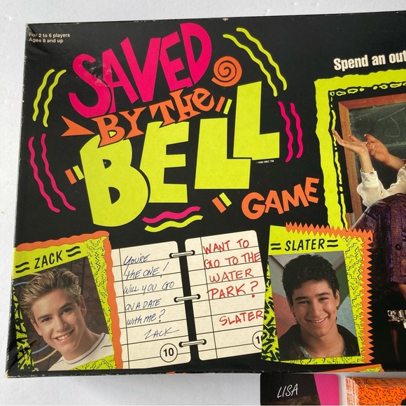 Saved By The Bell board game 1992 Vtg Mario Lopez Screech 90s TV Series Bayside - Picture 2 of 16